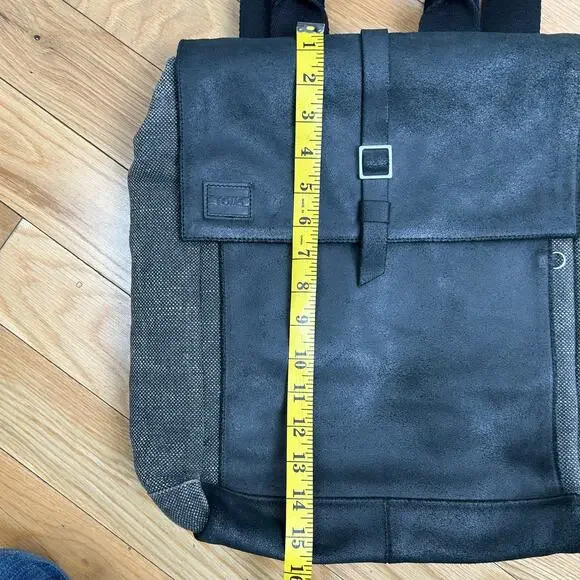 Toms backpack black leather gray canvas TOMS Adventurer Camo Canvas Laptop Backpack Grey Blue Black  main image 4